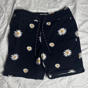 Zipcode Black Floral Jean Shorts
